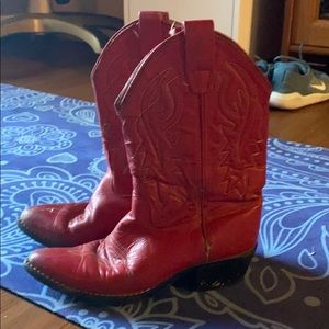 Girls genuine leather cowboy boots